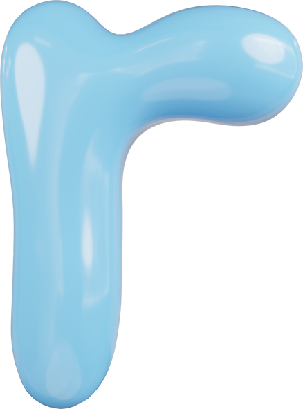 3D Birthday Balloon Letter R