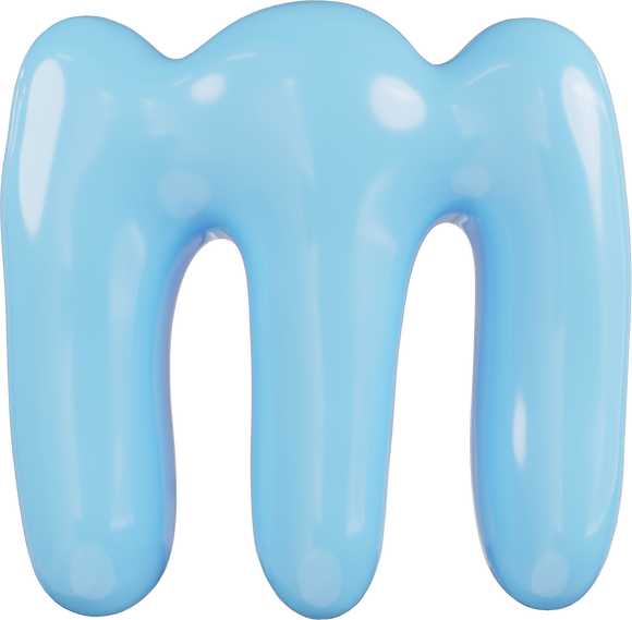 3D Birthday Balloon Letter M