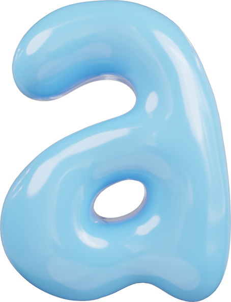 3D Birthday Balloon Letter A
