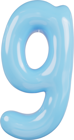 3D Birthday Balloon Letter G